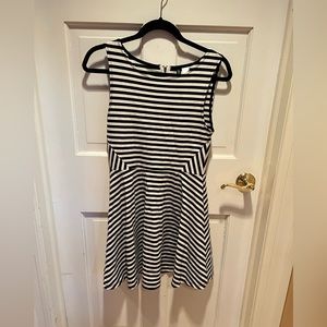 Divided by H&M Black and White Striped Sleeveless Dress - Size Small